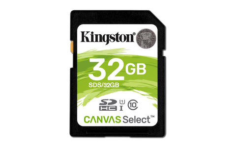 Kingston Canvas Select 32GB SDHC Class 10 SD Memory Card UHS-I 80MB/s R Flash Memory Card (SDS/32GB)