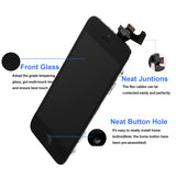 for iPhone 5 Screen Replacement with Home Button, Black - MAFIX Full Pre-Assembly LCD Display Digitizer Touch Screen Tool Kits for Model A1428/A1429/A1442