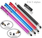 Bargains Depot Capacitive Stylus/Styli 2-in-1 Universal Touch Screen Pen for All Touch Screen Tablets & Cell Phones with 20 Extra Replaceable Soft Rubber Tips (Pack of 4)