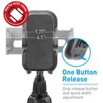 Macally Car Cup Holder Phone Mount with Longer Neck & 360° Rotatable Cradle for iPhone X XS Max XR 8 Plus 7 7+ 6s 6 SE, Samsung Galaxy S8 S7 Edge S6 Note 5, Smartphones, GPS etc. (MCUPXL)