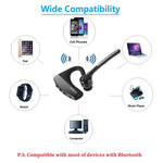 TTMOW Bluetooth Headsets V4.2 Hands Free Wireless Earpiece with Dual Mic Active Noise Cancelling Single Ear Bluetooth Cell Phones Earphone for Driving/Business/Office(Compatible for iOS Android)
