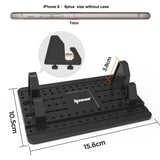 IPOW Car Pad with Sticky Gel Points 3rd Generation Universal Silicon Mat for Various Dashboards,Phone Mount Holder Compatible with iPhone X 8 8P 7 7P 6S 6 5S,Galaxy Note8 S9 S8 S7 S6 S5