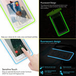 Waterproof Case, WJZXTEK 2 Pack Waterproof Pouch Dry Bag Outdoor Activities Sport Case with Armband Neck Strap Luminous Ornament Perfect for Swimming Protect iPhone Xs XR X 8 8 Plus 7 7Plus 6s Etc