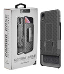 iPhone XR Holster Case, Aduro Combo Shell & Holster Case - Super Slim Shell Case with Built-in Kickstand, Swivel Belt Clip Holster for Apple iPhone XR/iPhone 10R (2018/2019)
