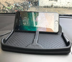 Wireless Charging Car Dashboard Phone Mount Pad Stand Base,No Slip Anti Skid Rubber Car Visor Dash Organizer Holder Tray Storage for Sunglasses,Key Chain,Coins,Pens,Cell Phone,GPS Navigator(Black)