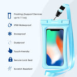 Mpow 084 Waterproof Phone Pouch Floating, IPX8 Universal Waterproof Case Underwater Dry Bag Compatible iPhone Xs Max/Xr/X/8/8plus/7/7plus Galaxy s9/s8 Note 9/8 Google Pixel up to 6.5" (Blue, Green)