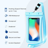 Mpow 084 Waterproof Phone Pouch Floating, IPX8 Universal Waterproof Case Underwater Dry Bag Compatible iPhone Xs Max/Xr/X/8/8plus/7/7plus Galaxy s9/s8 Note 9/8 Google Pixel up to 6.5" (Blue, Green)