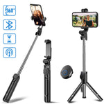 Selfie Stick Tripod, MZTDYTL Bluetooth Extendable Selfie Stick with Wireless Remote Shutter and Integrated Tripod Stand Selfie Stick for iPhone XS/X/iPhone 8/8 Plus/iPhone 7/7 Plus, Galaxy S9/S8, More