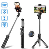 Selfie Stick Tripod, MZTDYTL Bluetooth Extendable Selfie Stick with Wireless Remote Shutter and Integrated Tripod Stand Selfie Stick for iPhone XS/X/iPhone 8/8 Plus/iPhone 7/7 Plus, Galaxy S9/S8, More