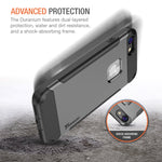 Trianium iPhone 7 Case [Duranium Series] Heavy Duty Ultra Protective Hard Cover Shock Absorption w/Built-in Screen Protector+ Holster Belt Clip Kickstand for Apple iPhone 7 2016 -Gunmetal (TM000181)