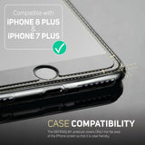 iPhone 8 Plus Screen Protector, iPhone 7 Plus Glass Screen Protector Defenslim by Witkeen Ballistic Tempered Glass Screen Protector iPhone 8 Plus iPhone 7 Plus, (2-Pack) Case Compatible
