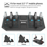 IPOW Anti-Slip Silicone Car Phone Dashboard Pad Mat,Hands-free Cell Phone Holder For Car/Home/Office Compatible With iPhone 7 7P 6s 6 X XS 8 8P 5S,Galaxy S8 S7 S6 S5, Google Nexus