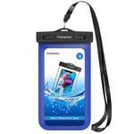MoKo Waterproof Phone Pouch, Underwater Waterproof Cellphone Case Dry Bag with Lanyard Armband Compatible with iPhone X/Xs/Xr/Xs Max, 8/7/6s Plus, Samsung Galaxy S10/S9/S8 Plus, S10 e, S7 Edge, Blue