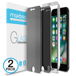 Maxboost Privacy Screen Protector Compatible with Apple iPhone 8 Plus and iPhone 7 Plus (2-Pack) Anti-Spy Tempered Glass Screen Protector Premium Anti-Scratch/Fingerprint Pack of 2