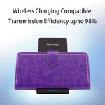 LK Case for Galaxy S9,[Wrist Strap] Luxury PU Leather Wallet Flip Protective Case Cover with Card Slots and Stand for Samsung Galaxy S9 (Purple)