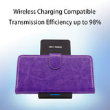 LK Case for Galaxy S9,[Wrist Strap] Luxury PU Leather Wallet Flip Protective Case Cover with Card Slots and Stand for Samsung Galaxy S9 (Purple)