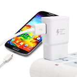 Sharko Adaptive Fast Charger Kit for Samsung Galaxy S7/S7 Edge/S6/Note5/4 /S3 (Wall Charger + Car Charger + 2 x Micro USB Cable) White (S7 Fast Charger Set)