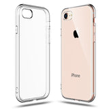 Shamo's Crystal Clear Shock Absorption TPU Rubber Gel Case (Clear) compatible with iPhone 7 and 8