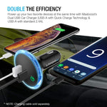 Quick Charge 2.0 Car Charger, Maxboost 30W USB Car Charger 2.4A with QC 2.0 MicroUSB Cable for Samsung Galaxy S9 S8 Plus/S7/S6/Edge/Note 5 8,HTC,LG G6 G5,Nexus 5X 6P, iPhone X 8 7 6 6S,iPad and More