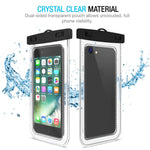 (2Pack) Universal Waterproof Case, Maxboost Cellphone Dry Bag Pouch for iPhone 7 6s 6 Plus, SE 5s 5c 5, Galaxy s8 s7 s6 Edge, Note 5 4, LG G6 G5,HTC 10,Sony Nokia up to 6.0" Diagonal