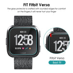 KIMILAR [3-Pack] Screen Protector Compatible Fitbit Versa/Versa Lite Edition Smartwatch, Waterproof Tempered Glass Screen Protector [9H Hardness] [Crystal Clear] [Scratch Resist] [No-Bubble]