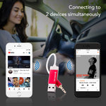 TUNAI Firefly Bluetooth Receiver: World’s Smallest Wireless Audio Bluetooth 4.2 Adapter with 3.5mm AUX for Car/Home Stereo Music Streaming; Auto On, No Charging Needed - Car Pack (Gold)