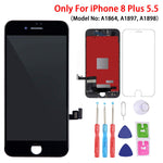 Screen Replacement Black for iPhone 8 Plus (5.5 Inch Black), 3D Touch LCD Screen Digitizer Replacement Frame Display Assembly Set with Repair Tool Kit (Black)