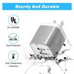 USB Wall Charger, X-EDITION 4-Pack 10.5W/2.1A Universal 2-Port USB Wall Plug Power Adapter for Phone X, 8/8 Plus 7/7 Plus, 6/6 Plus 6S, Pad, Samsung Galaxy S5 S6 S7 Edge, Nexus, LG, HTC (Gray)