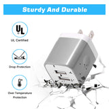 USB Wall Charger, X-EDITION 4-Pack 10.5W/2.1A Universal 2-Port USB Wall Plug Power Adapter for Phone X, 8/8 Plus 7/7 Plus, 6/6 Plus 6S, Pad, Samsung Galaxy S5 S6 S7 Edge, Nexus, LG, HTC (Gray)