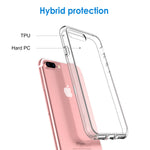 JETech Case for Apple iPhone 8 Plus and iPhone 7 Plus 5.5-Inch, Shock-Absorption Bumper Cover, Anti-Scratch Clear Back (HD Clear)