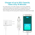 Sharko Adaptive Fast Charger Kit for Samsung Galaxy S7/S7 Edge/S6/Note5/4 /S3 (Wall Charger + Car Charger + 2 x Micro USB Cable) White (S7 Fast Charger Set)
