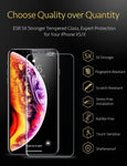 ESR [2-Pack] Screen Protector for iPhone Xs/iPhone X, iPhone iPhone Xs/iPhone X Tempered Glass Screen Protector [Force Resistant Up to 22 Pounds] Case Friendly for iPhone 5.8 inch(2017&2018 Release)