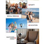 3 in 1 Selfie Stick, BESTTRENDY Bluetooth Extendable Selfie Stick Tripod with Wireless Remote Compatible with Phone X/Phone 8/8 Plus/Sumsung S9 iOS and Android Cellphone(A004)