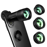 Phone Camera Lens,Kaiess 4 in 1 Cell Phone Lens Kit - 14X Zoom Telephoto Lens + 120° Super Wide Angle + Upgraded 20x Macro Lens + Fisheye Lens Compatible with iPhone X XS Max XR/8/7/6 Samsung Andriod