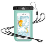 YOSH Waterproof Phone Pouch Waterproof Case Cell phone Dry Bag Underwater Pouch with Neck Strap Compatible with iPhone Xs/X/8/7/6/6S Plus Galaxy S9/S8/S7 Edge/Note 5 Google Pixel 2 up to 6.0" (Green)