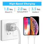 USB Wall Charger, X-EDITION 4-Pack 10.5W/2.1A Universal 2-Port USB Wall Plug Power Adapter for Phone X, 8/8 Plus 7/7 Plus, 6/6 Plus 6S, Pad, Samsung Galaxy S5 S6 S7 Edge, Nexus, LG, HTC (Gray)