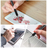 Digiroot Universal Stylus,[2-in-1] Disc Stylus Pen 2018 UPDATED Touch Screen Pens for All Touch Screens Cell phones, Tablets, Laptops with 9 Replacement Tips(6 Discs, 3 Fiber Tips Included) - (Black)