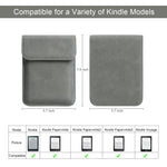WALNEW 6" Kindle Sleeve for Kindle 4/5/Kindle Touch/Kindle Paperwhite/Kindle Paperwhite 10th, 2018/Kindle Voyage Protective Insert Sleeve Case Bag, Gray