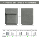 WALNEW 6" Kindle Sleeve for Kindle 4/5/Kindle Touch/Kindle Paperwhite/Kindle Paperwhite 10th, 2018/Kindle Voyage Protective Insert Sleeve Case Bag, Gray