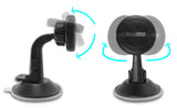 TechMatte Car Phone Mount Magnetic | Dashboard Mounted Car Phone Holder | Universal Smartphone Compatibility with Strong Magnetic Technology (Black)