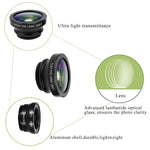 pehael 3-in-1 Clip On 180 Degree Fish Eye Lens Plus 0.67X Wide Angle Plus 10X Macro Lens, Universal HD Camera Lens Kit for iPhone 6S/6S Plus/6/Se/5/5S/Samsung/Blackberry