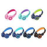 Elecder i37 Kids Headphones Children Girls Boys Teens Foldable Adjustable On Ear Headsets 3.5mm Jack Compatible iPad Cellphones Computer MP3/4 Kindle Airplane School Tablet Purple/Green