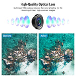 [Upgraded Version] Criacr Phone Camera Lens, 3 in 1 Cell Phone Lens Kit for iPhone, Samsung, 180°Fisheye Lens + 0.6X Wide Angle Lens +15X Macro Lens, for iPhone 7 Plus, 8, and Most Smartphones