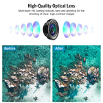 [Upgraded Version] Criacr Phone Camera Lens, 3 in 1 Cell Phone Lens Kit for iPhone, Samsung, 180°Fisheye Lens + 0.6X Wide Angle Lens +15X Macro Lens, for iPhone 7 Plus, 8, and Most Smartphones