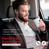 Mpow V4.1 Bluetooth Headset, Wireless Earbud Headset with Microphone, 6-Hrs Playing Time Cell Phone Bluetooth Earpiece, Car Bluetooth Headphones for iPhone Samsung Android