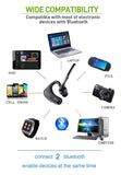 Bluetooth Headset, Wireless Bluetooth Earpiece Headphones Earbuds Ear Hooks Earphones with Mic and Carrying Case for Business/Office/Driving/Truck Support iPhone/Android Cellphones