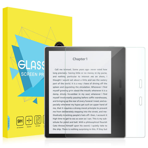 MoKo All-New Kindle Oasis Screen Protector (9th Gen - 2017 Release) - [Scratch Terminator] Premium HD Clear 9H Hardness Tempered Glass Tablet Screen Protector Film for Amazon Kindle Oasis 7" E-reader