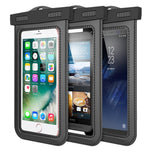 Trianium (2Pack) Universal Waterproof Case, Cellphone Dry Bag Pouch w/ IPX8 for iPhone X 8 7 6s 6 Plus, SE 5s 5c 5, Galaxy s9 s8 s7 s6 edge, Note 5 4,LG G6 G5,HTC 10,Nokia, Pixel up to 6.0” diagonal