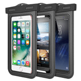 Trianium (2Pack) Universal Waterproof Case, Cellphone Dry Bag Pouch w/ IPX8 for iPhone X 8 7 6s 6 Plus, SE 5s 5c 5, Galaxy s9 s8 s7 s6 edge, Note 5 4,LG G6 G5,HTC 10,Nokia, Pixel up to 6.0” diagonal