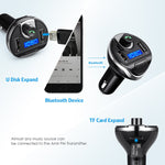 Criacr [Upgraded Version] Bluetooth FM Transmitter for Car, Wireless FM Radio Transmitter Adapter Car Kit, Dual USB Charging Ports, Hands Free Calling, U Disk, TF Card MP3 Music Player